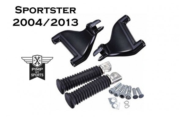 Kit repose pieds passagers Harley Davidson Sportster 2004 à 2013 forty eight