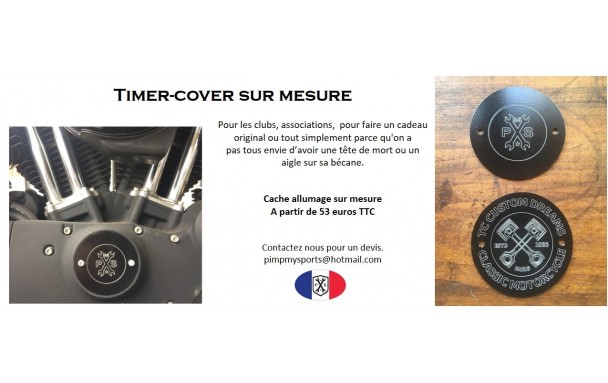 Cache allumage Harley Davidson / Timer cover sur mesure