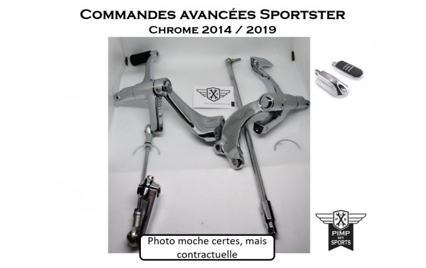 Forward controls SPORTSTER PMS 2004-2013 Noires