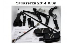 Forward controls SPORTSTER PMS 2004-2013 Noires