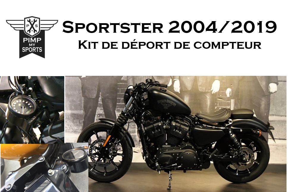 Support de compteur déporté Harley Davidson Sportster